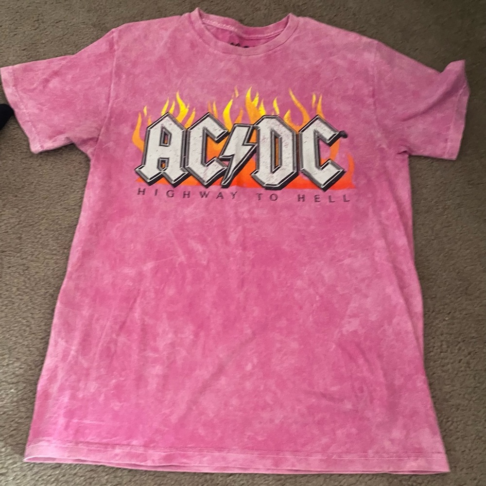 AC/DC Pink and Orange Kids Tee
